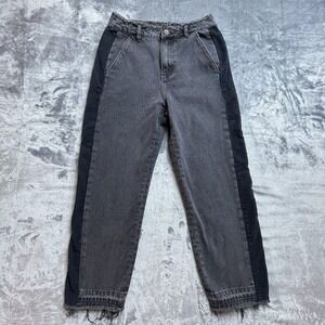 initial Designer Jeans Womens Small Frayed Streetwear Two Toned Corduroy Denim